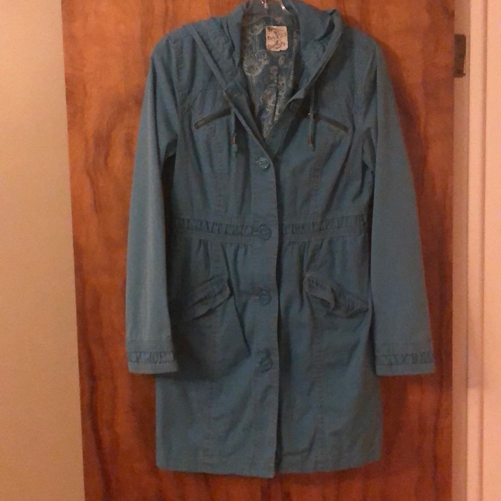 Tulle Hooded Coat Size Medium